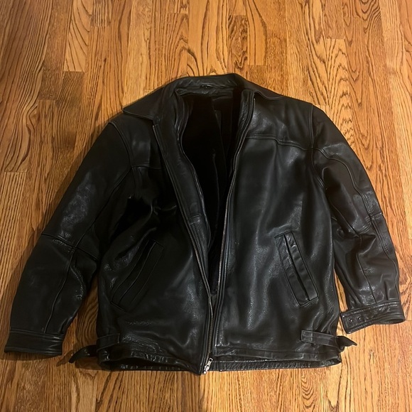 Winco Men’s Black Leather Jacket Size Large - Picture 1 of 8